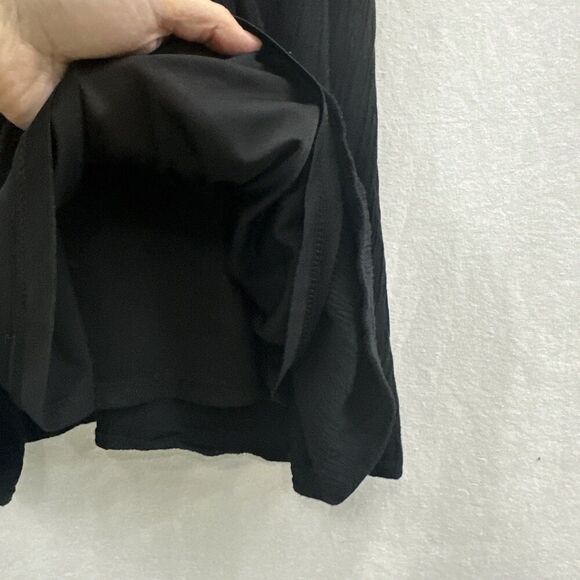 Maurices Black Crochet Lace Halter Crinkle Tank Shift Dress Womens Size S - Picture 7 of 10